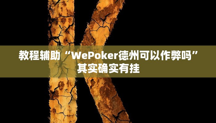 教程辅助“WePoker德州可以作弊吗”其实确实有挂