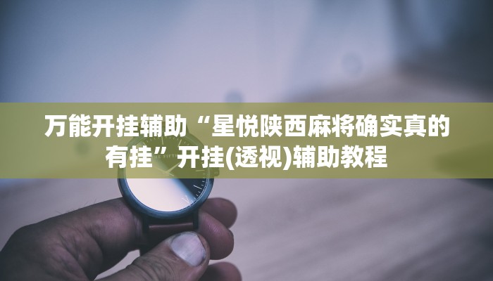 万能开挂辅助“星悦陕西麻将确实真的有挂”开挂(透视)辅助教程 万能开挂辅助“星悦陕西麻将确实真的有挂”开挂(透视)辅助教程