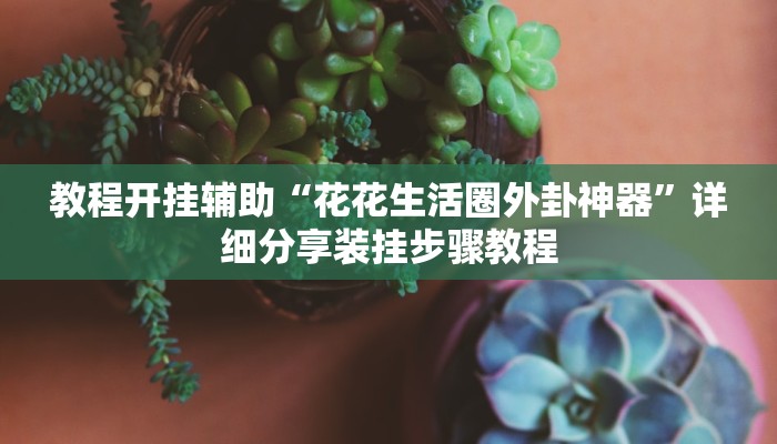 教程开挂辅助“花花生活圈外卦神器”详细分享装挂步骤教程 教程开挂辅助“花花生活圈外卦神器”详细分享装挂步骤教程